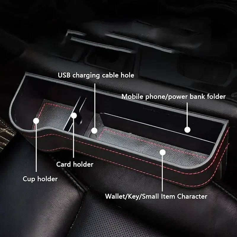 Leather Car Seat Gap Storage