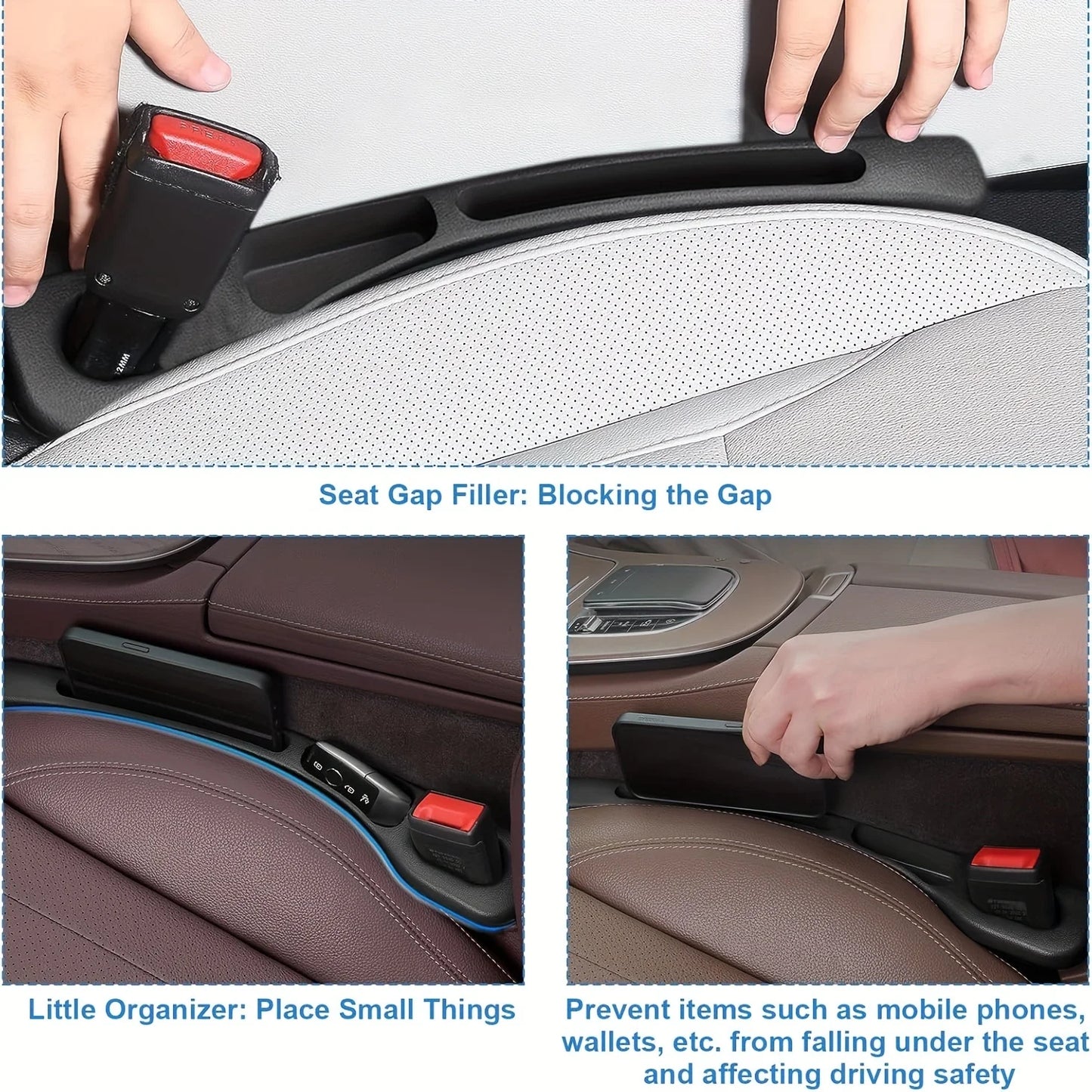 2-Piece Leather Car Gap Filler